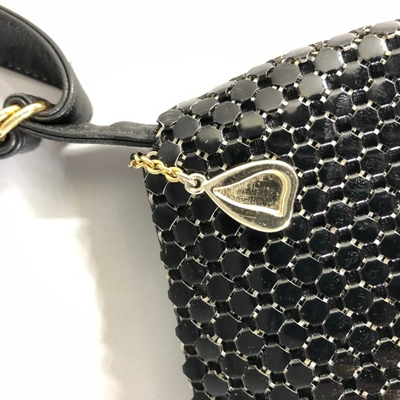 Whiting and Davis Black Beaded Mesh Bag - Picture 4 of 7